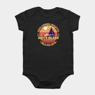 Amity Island 50th Annual Regatta July 4th 1975 Welcomes You Baby Bodysuit